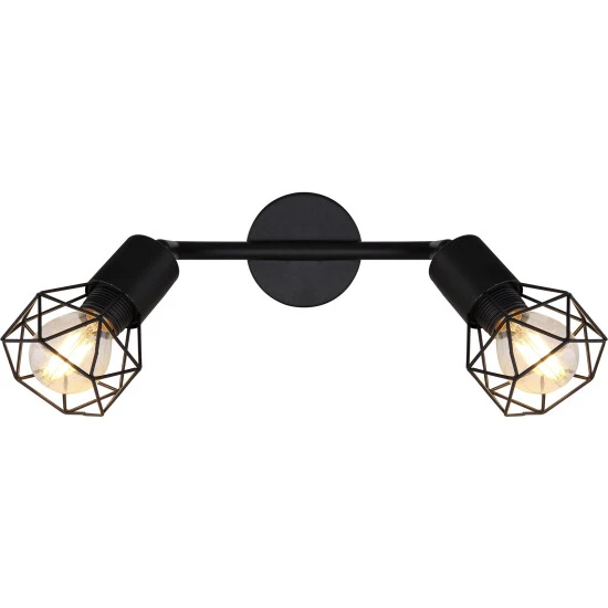 GLOBO Strahler »XARA«, 2-flammig, Metall, Schwarz 6 GLOBO Strahler »XARA«, 2-flammig, Metall, Schwarz – Bild 6