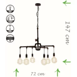 LUCE DESIGN Pendelleuchte »Armarcord«, Metall, Rostfarben -Leuchten Verkaufsladen unnamed file 9314