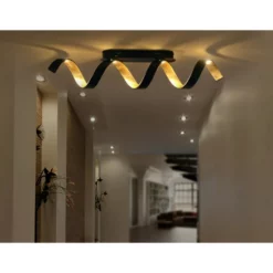 LUCE DESIGN LED-Deckenleuchte »Helix«, Schwarz/goldfarben, Inkl. Leuchtmittel, Breite: 80 Cm -Leuchten Verkaufsladen unnamed file 9360