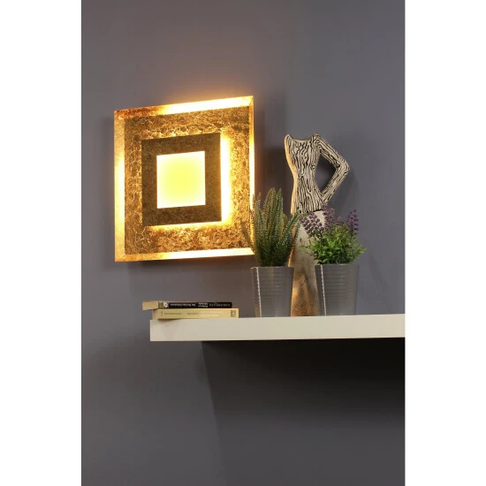 LUCE DESIGN LED-Wand- Und Deckenleuchte »Window«, Goldfarben, Inkl. Leuchtmittel, Breite: 39 Cm 3 LUCE DESIGN LED-Wand- Und Deckenleuchte »Window«, Goldfarben, Inkl. Leuchtmittel, Breite: 39 Cm – Bild 3