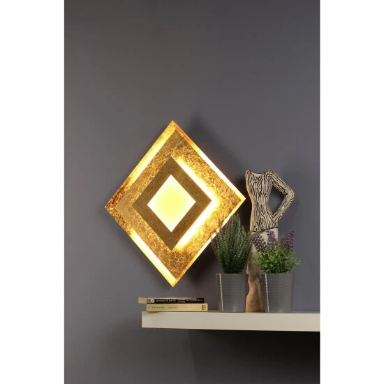 LUCE DESIGN LED-Wand- Und Deckenleuchte »Window«, Goldfarben, Inkl. Leuchtmittel, Breite: 39 Cm 5 LUCE DESIGN LED-Wand- Und Deckenleuchte »Window«, Goldfarben, Inkl. Leuchtmittel, Breite: 39 Cm – Bild 5