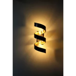 LUCE DESIGN LED-Wandleuchte »Helix«, Schwarz/goldfarben, Inkl. Leuchtmittel, Breite: 10 Cm -Leuchten Verkaufsladen unnamed file 9376