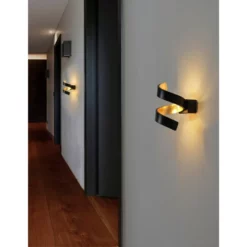 LUCE DESIGN LED-Wandleuchte »Helix«, Schwarz/goldfarben, Inkl. Leuchtmittel, Breite: 10 Cm -Leuchten Verkaufsladen unnamed file 9386