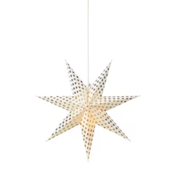 Markslöjd Leuchtstern »IRMA«, Weiß/gold ø 45 Cm, Inkl. Zuleitung 350 Cm Mit EIN/ AUS- Schalter,E14, 230V