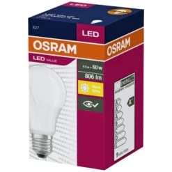 OSRAM LED-Leuchtmittel, 6 W, E27 LED, Warmweiß