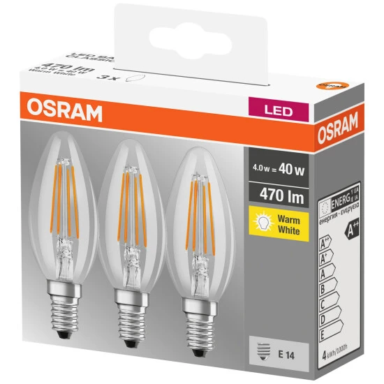 OSRAM LED-Leuchtmittel »BASE Classic«, E14, Warmweiß 2 OSRAM LED-Leuchtmittel »BASE Classic«, E14, Warmweiß – Bild 2
