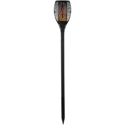 CASAYA Solarfackel »Hjördis«, Mit Erdspieß, Schwarz