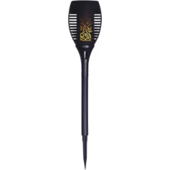 CASAYA Solarfackel »Hjördis«, Mit Erdspieß, Schwarz