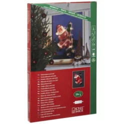 KONSTSMIDE LED-Fensterbild, Weihnachtsmann, Kunststoff, Weiß/rot/schwarz/grün -Leuchten Verkaufsladen unnamed file 9908